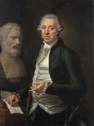 Carlo Labruzzi Portrait of Domenico de Angelis with the bust of Bias of Priene oil painting on canvas